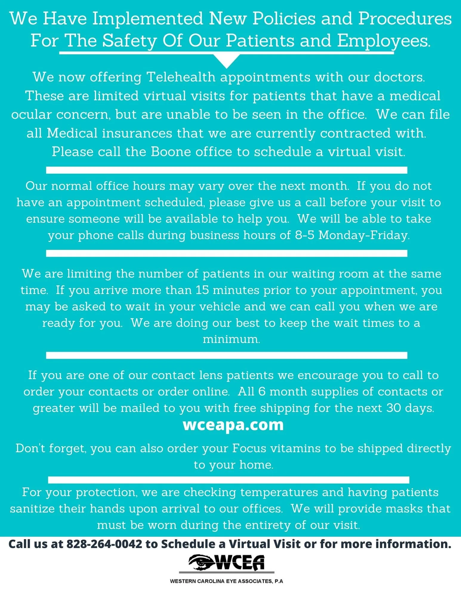 New Policies and Procedures