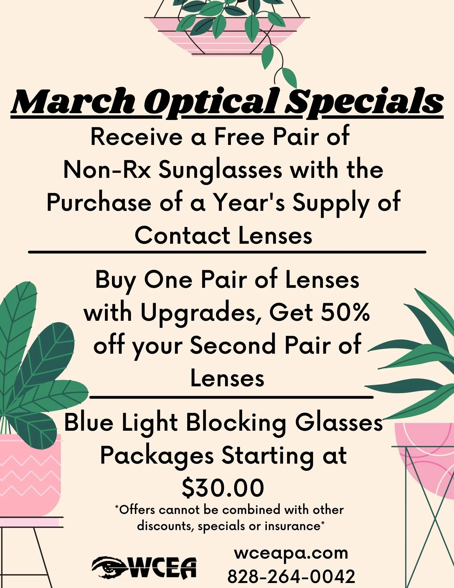 March Optical Specials
