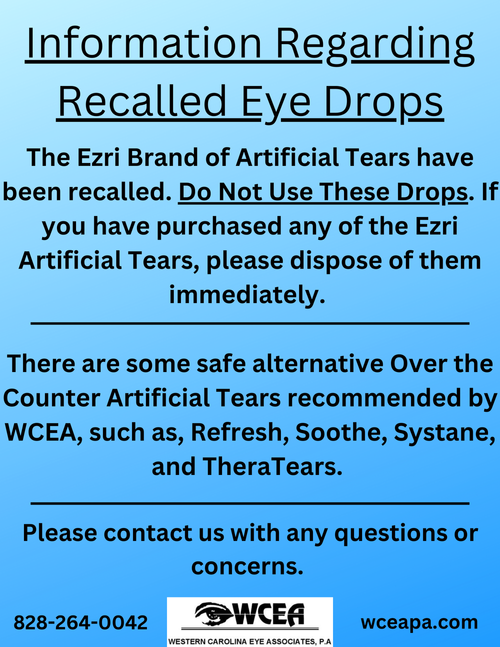 Information Regarding Recalled Artificial Tears 