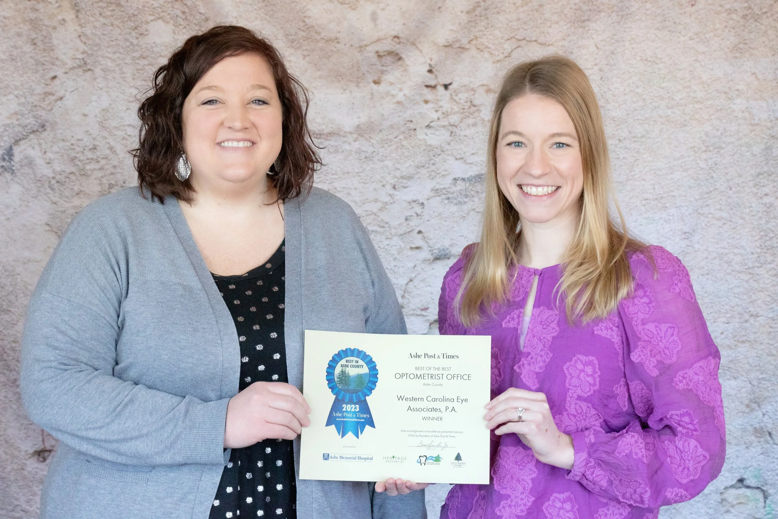 WCEA named Best of the Best Optometrist in Ashe County for 2023!