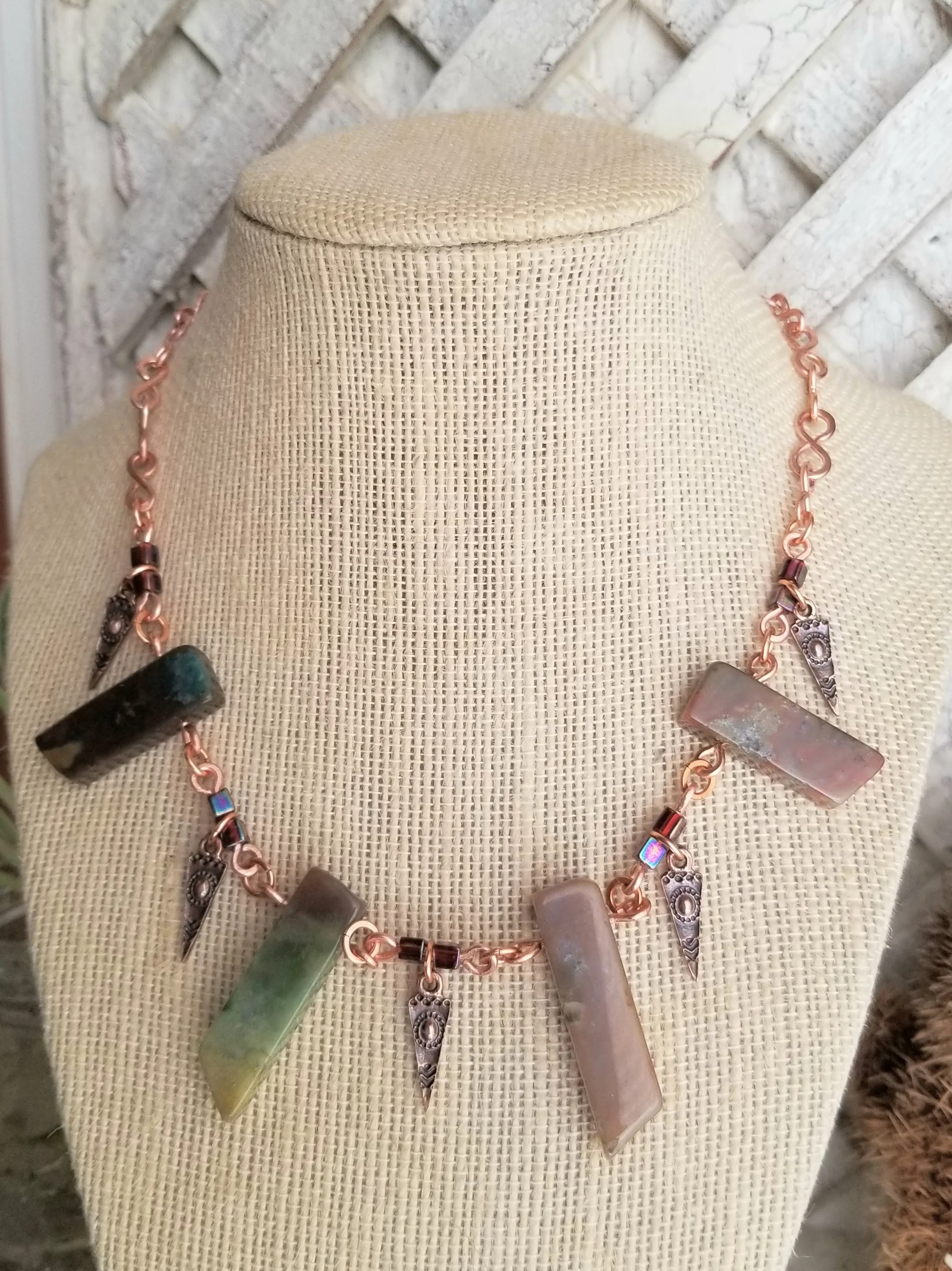 Purple Sage Agate Necklace