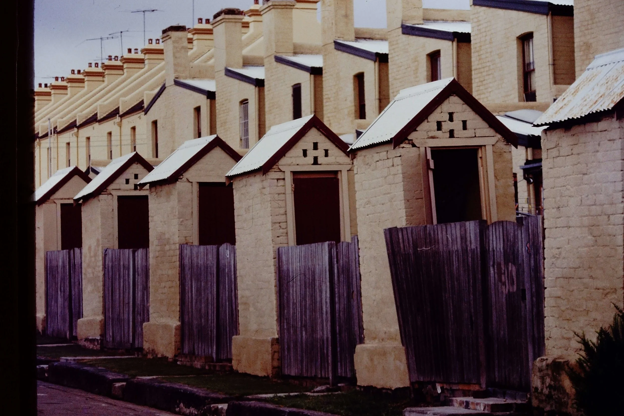Glebe back street in the eighties