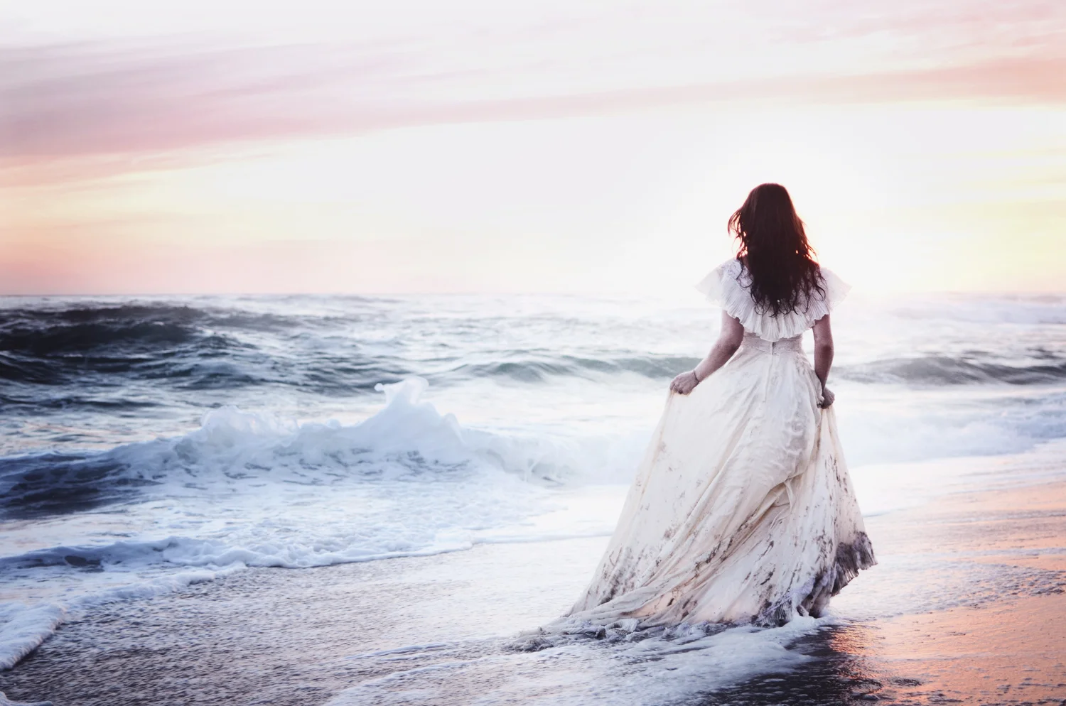 Chasing a Dream - Ethereal Ocean Sunset Portraiture