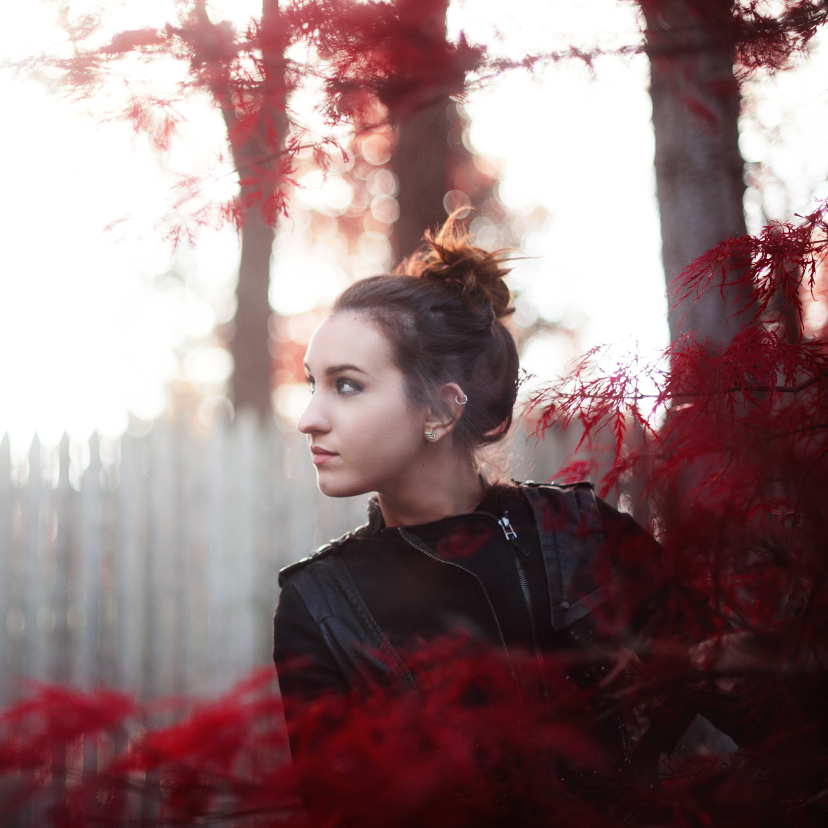 Red Autumn Portrait Photography