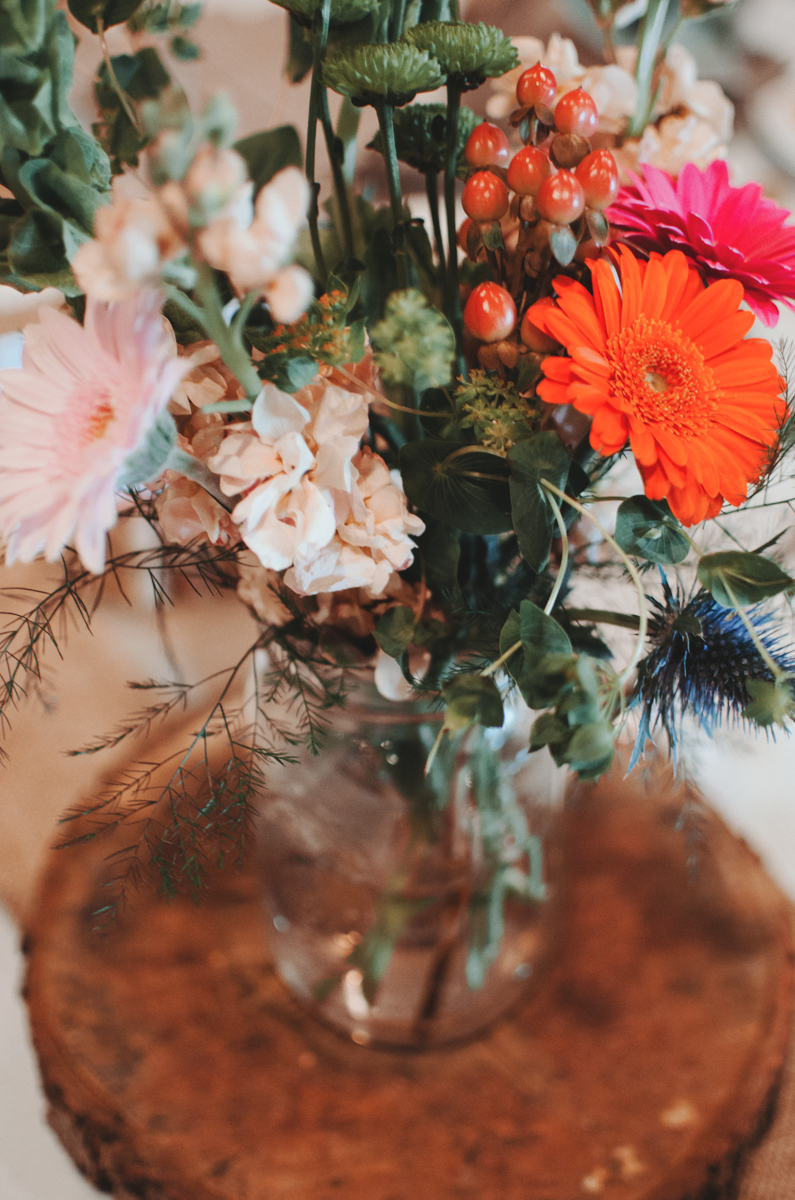 Simple Colorful Floral Wedding Centerpieces