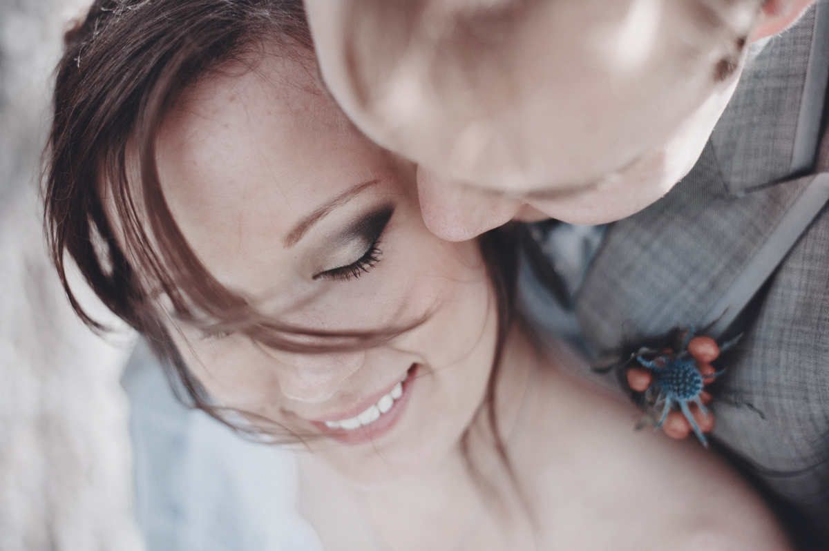 Close Up Wedding Couple Portrait Photography