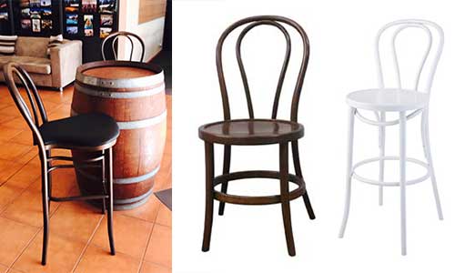 Bentwood Chairs - bar, brown and white