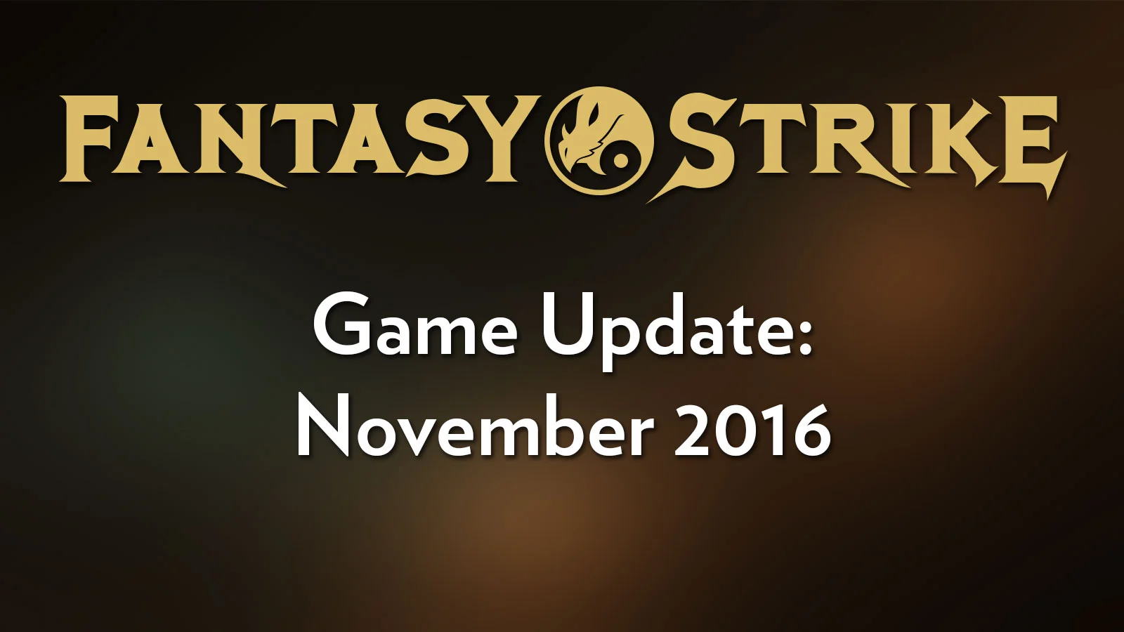 Game Update: November 2016