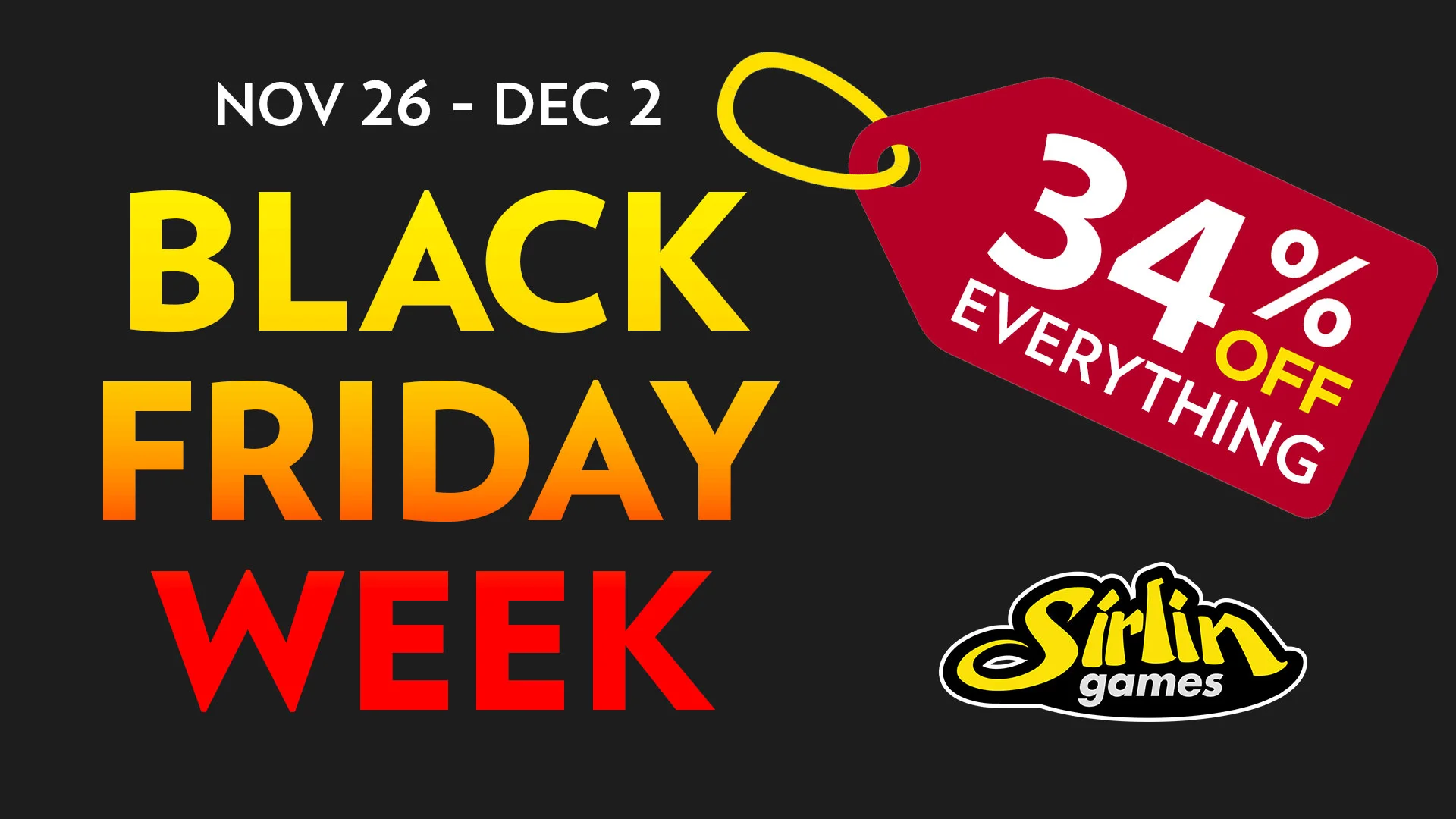 Black Friday 34% Off Sale