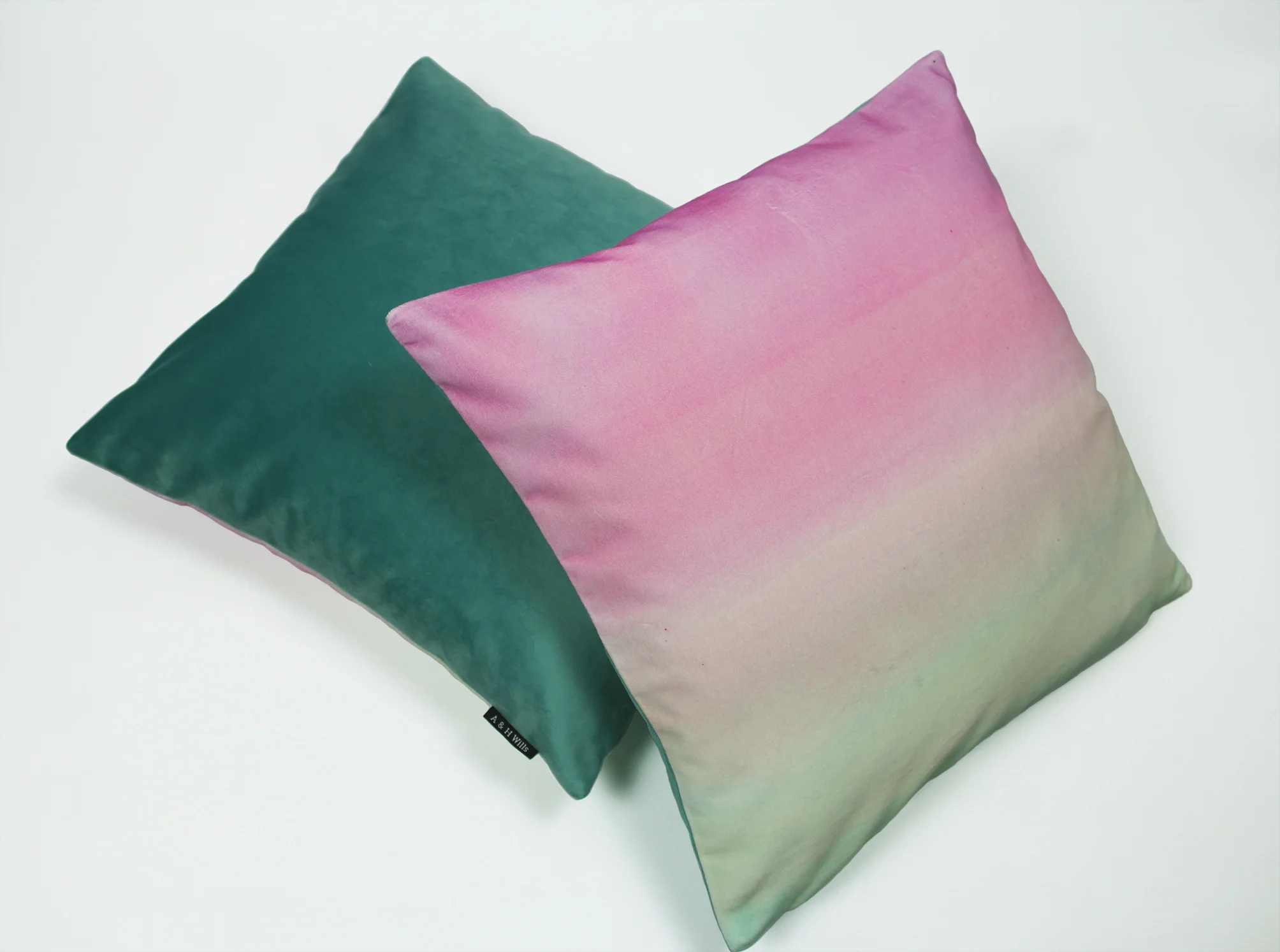 ombre pink cushion both sides