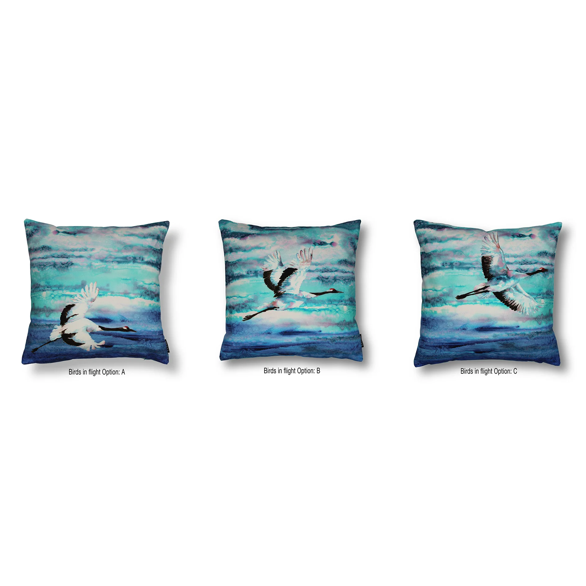 birds in flight set