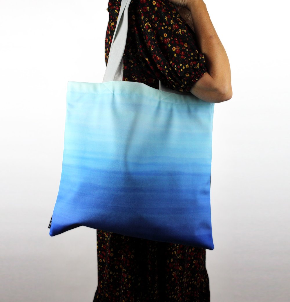Blue ombre  Velvet Shoulder Bag — A & H Wills