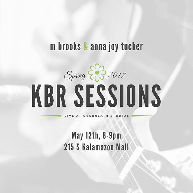 Excited to jam out with Anna Joy Tucker of @considergrace at the May 12 KBR Session hosted by@overneathcc #indiemusic #folkmusic #newmusic #singersongwriter #kalamazoo #michiganmusic #concert #concertalert #discovernewmusic #mbrooksmusic #wildshores 