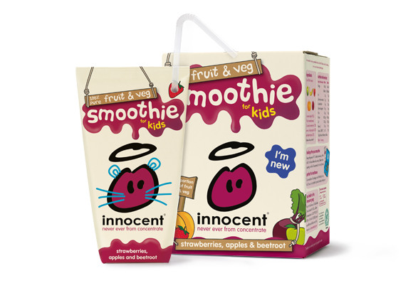 Kids fruit & veg smoothie packaging