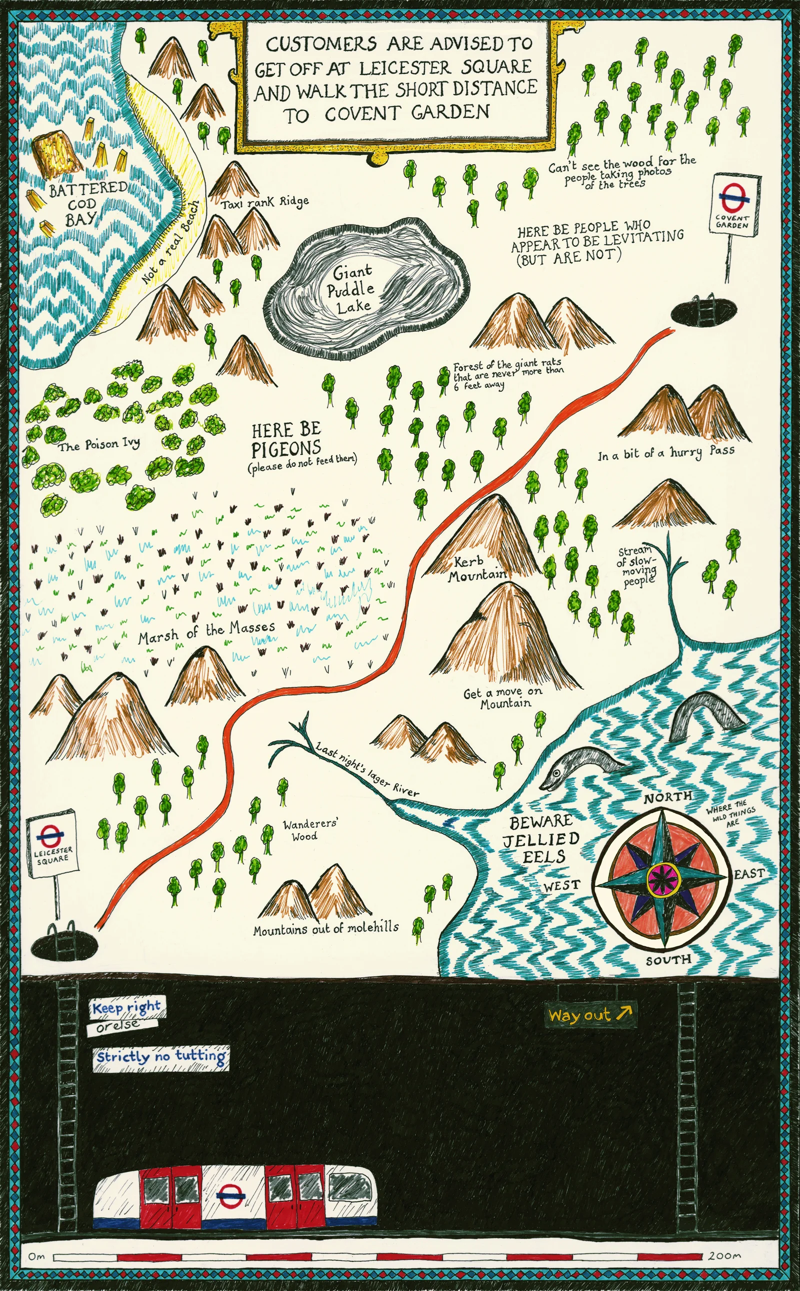 One of 100 entries selected for exhibition at the London Transport Museum in the final of the AOI Prize for Illustration 2015.