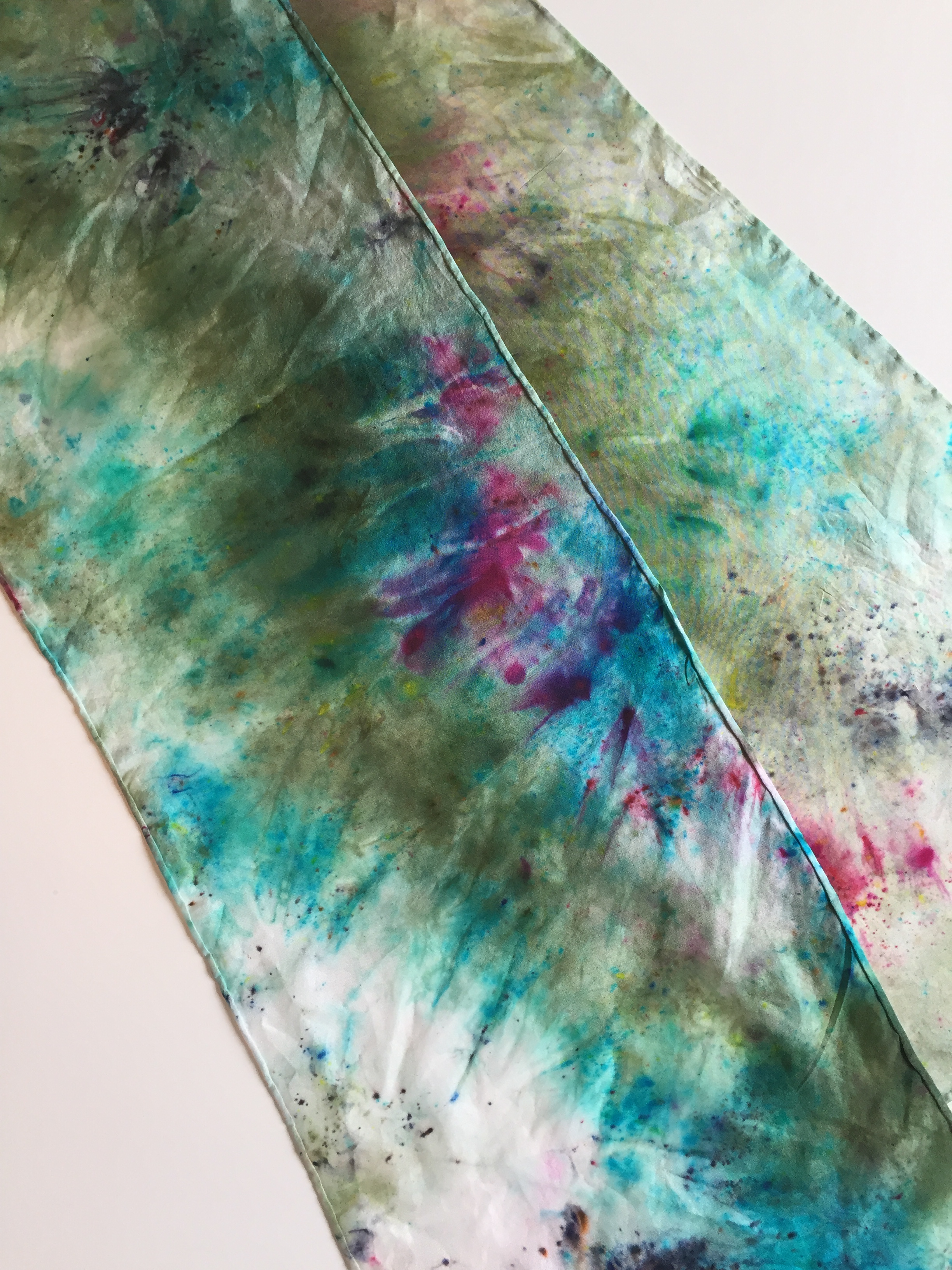 Shibori Dyed Scarf at Robert W. Rowe Library, Sheridan IL 