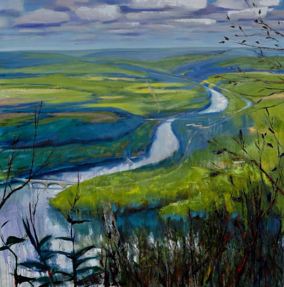 Confluence Summer: Susquehanna/ Juniata . oil . 48" x 48" . $6500