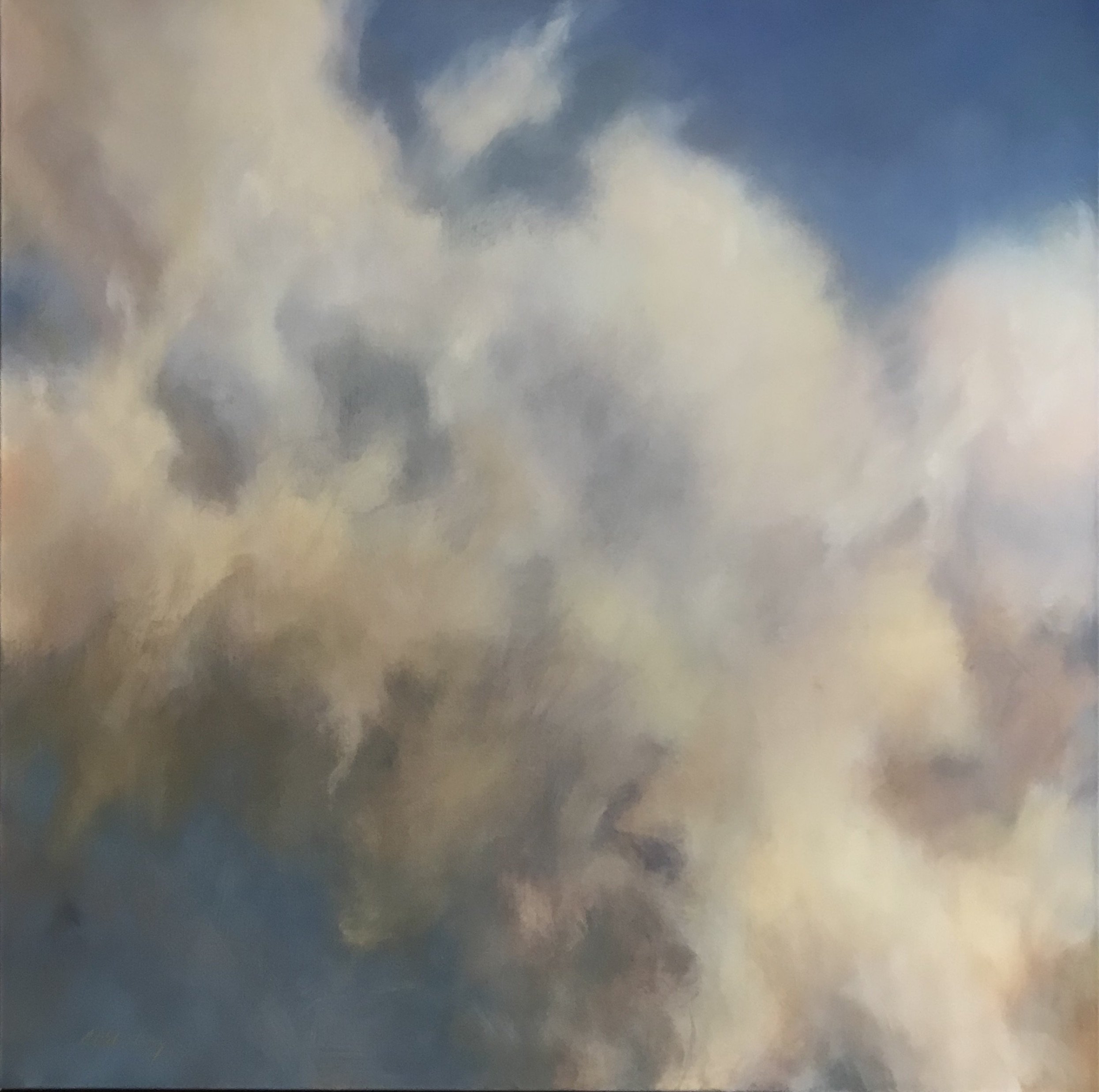 Celestial  .  Oil . 36 x 36" .