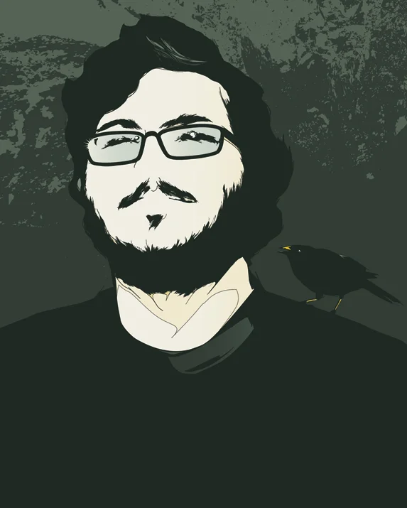 Self-portrait for book credits