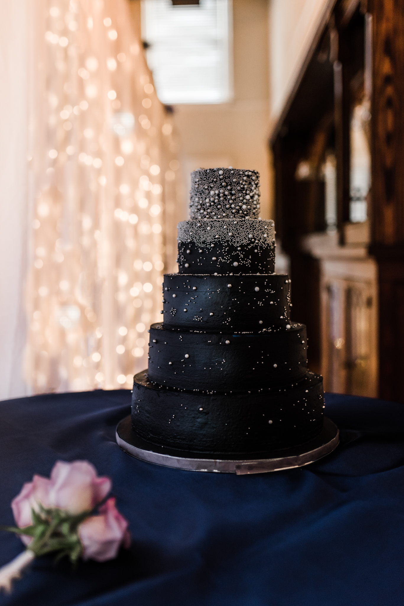  Probably the most beautiful wedding cake I’ve ever seen - and it was delicious too! I heard the cake team applied each of those pearls by hand with tweezers. 