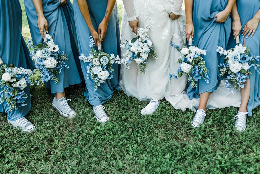  Bride and bridesmaid all wore new Chuck Taylor’s! I love a comfortable, practical shoe choice on a wedding day. 