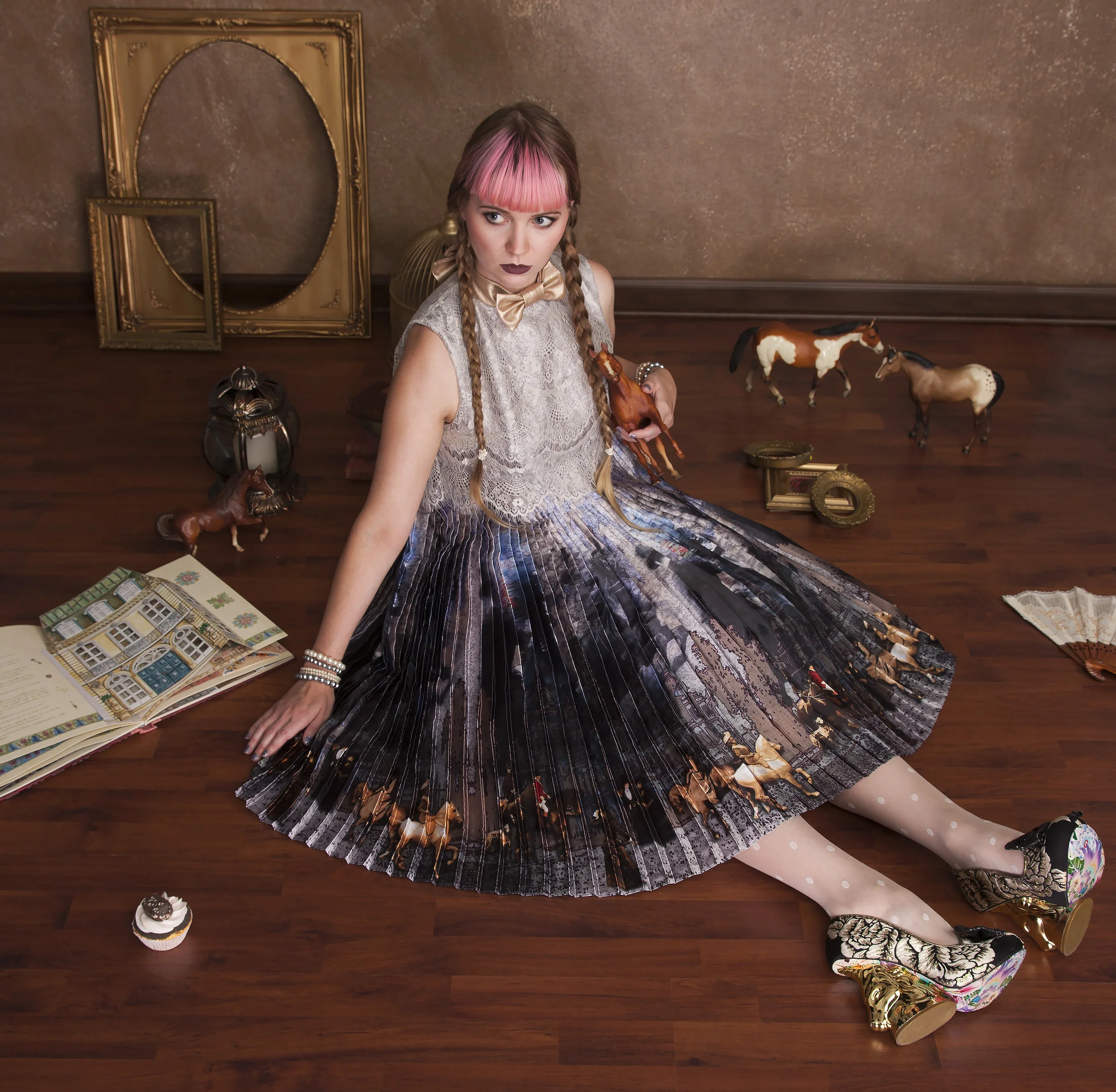 Victorian Side Saddle Dress