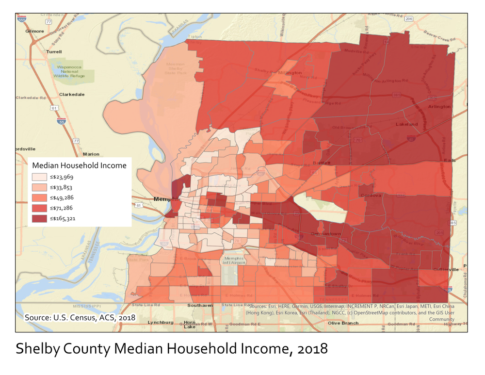 Shelby County Tn Gis Socioeconomic Disparities Within Shelby County, Tn — The Memphis Economy