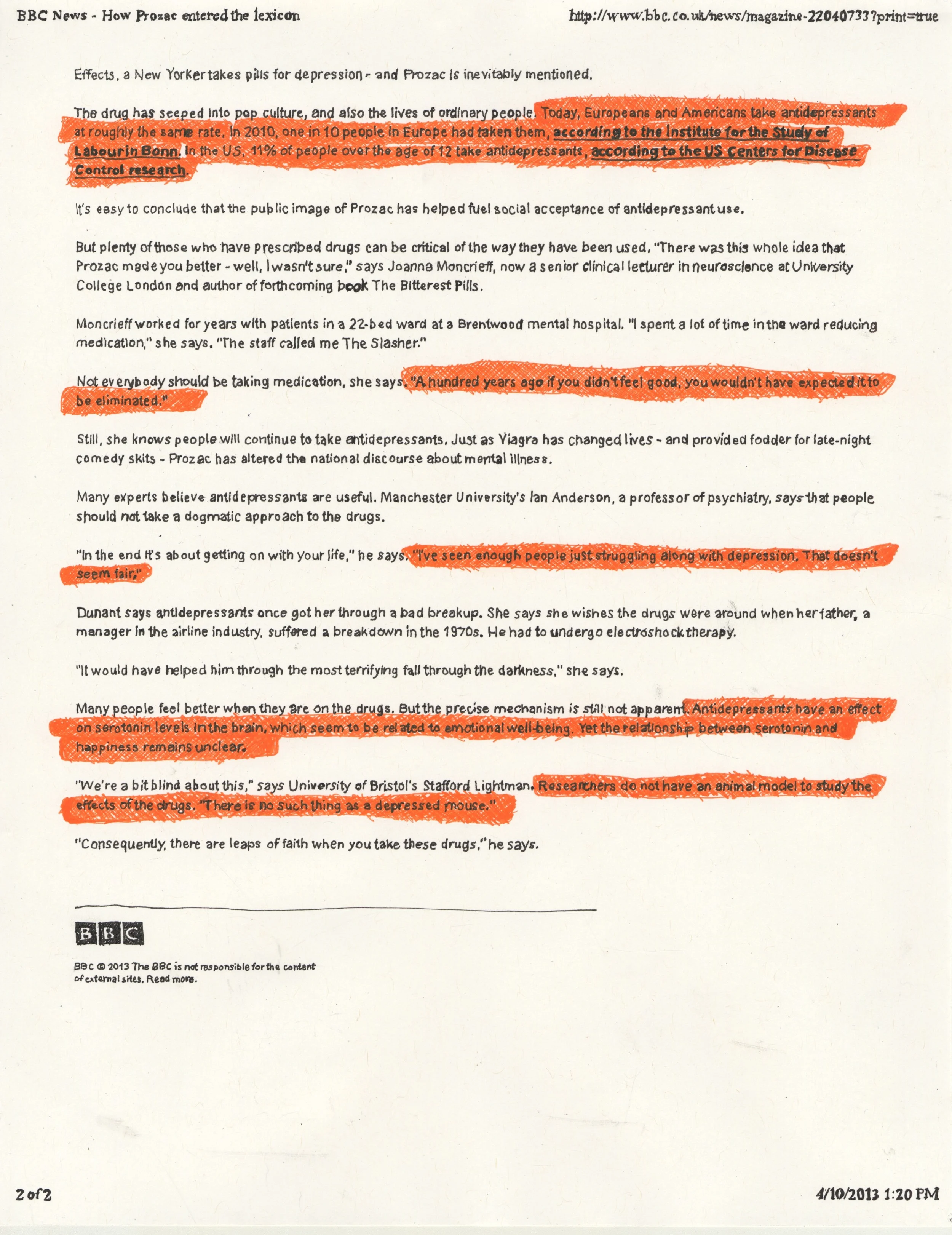 There's no such thing as a depressed mouse (2014)