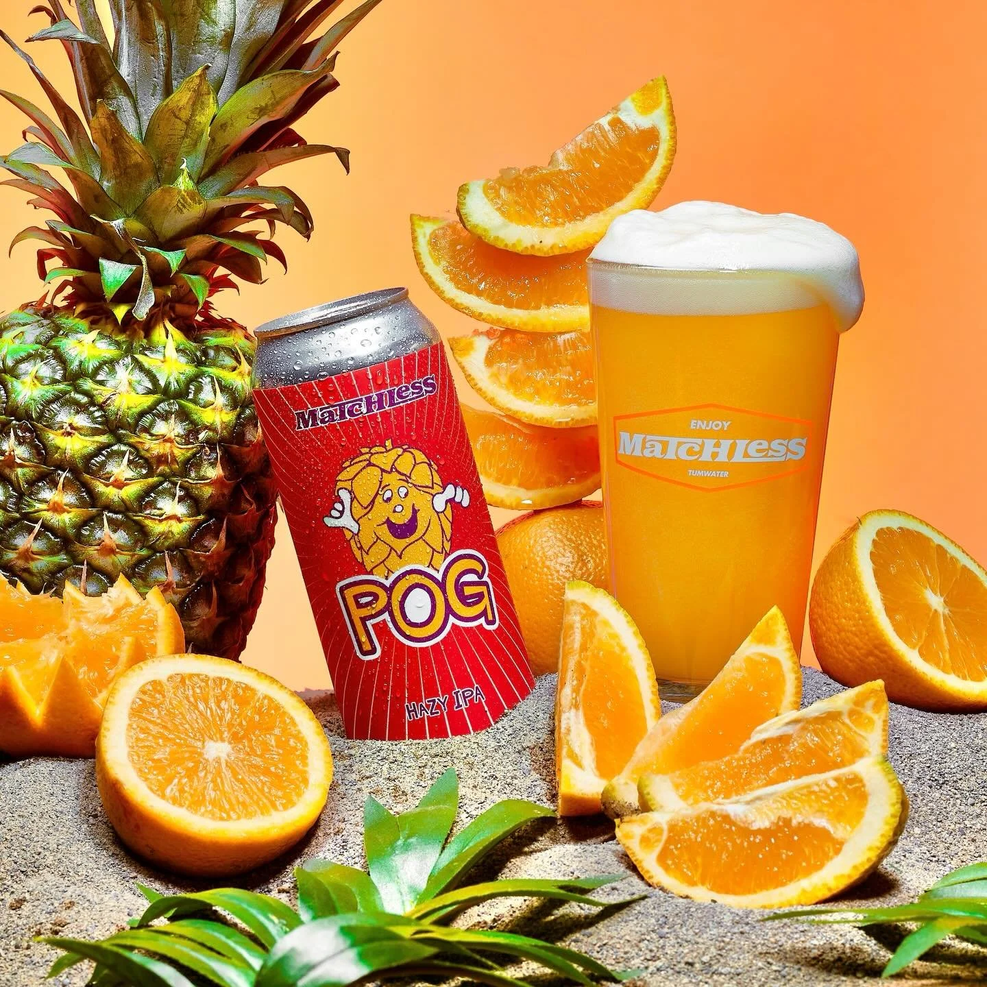 🍊🌴POG🏝️🥭

This fruit flavor packed IPA brings all the juicy goodness you&rsquo;d expect but uses only our combination of hops! Look for bold notes of ripe tropical fruit flavor from Mosaic and El Dorado hops along with a citrusy kick from Amarill