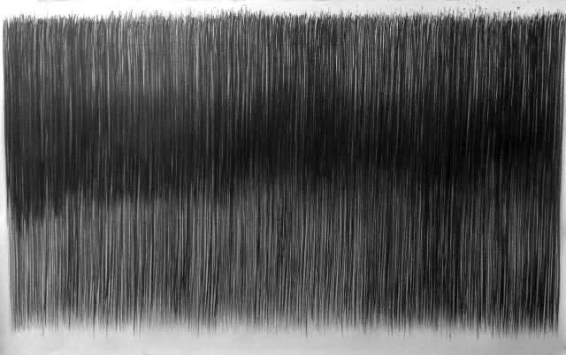 Charcoal Landscape / 2015 / Charcoal on Paper / 56" x 92"