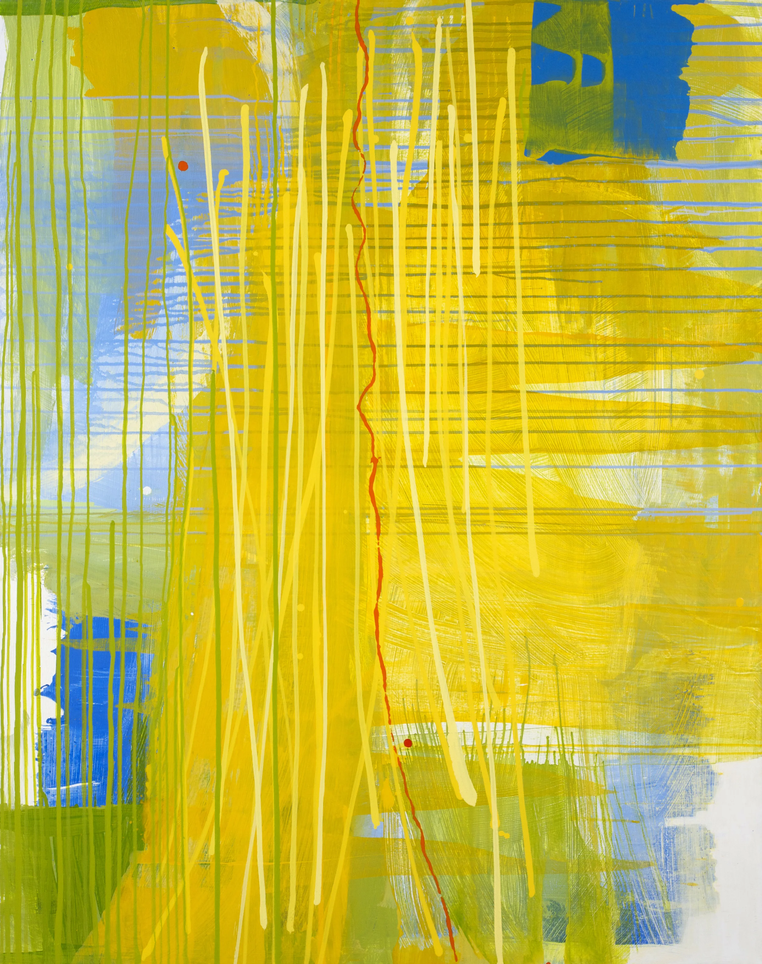 Yellow Roses for Gladys / 2014 / Acrylic on Canvas / 58" x 46"