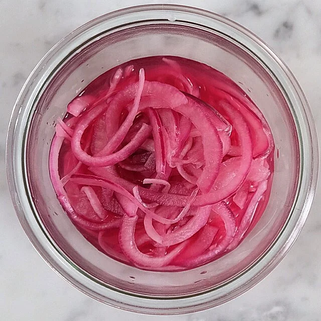Pink Pickled Onions