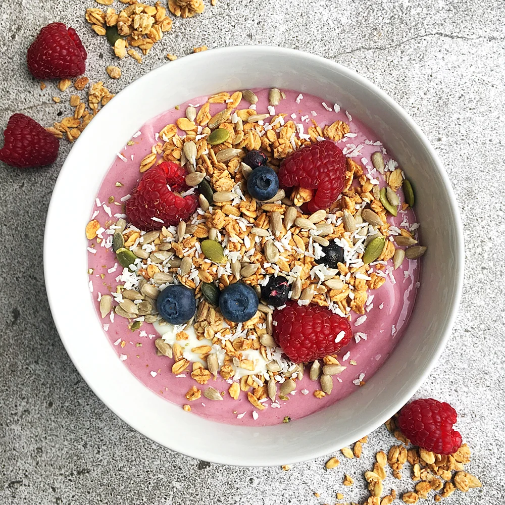 Sweet Raspberry Smoothie Bowl
