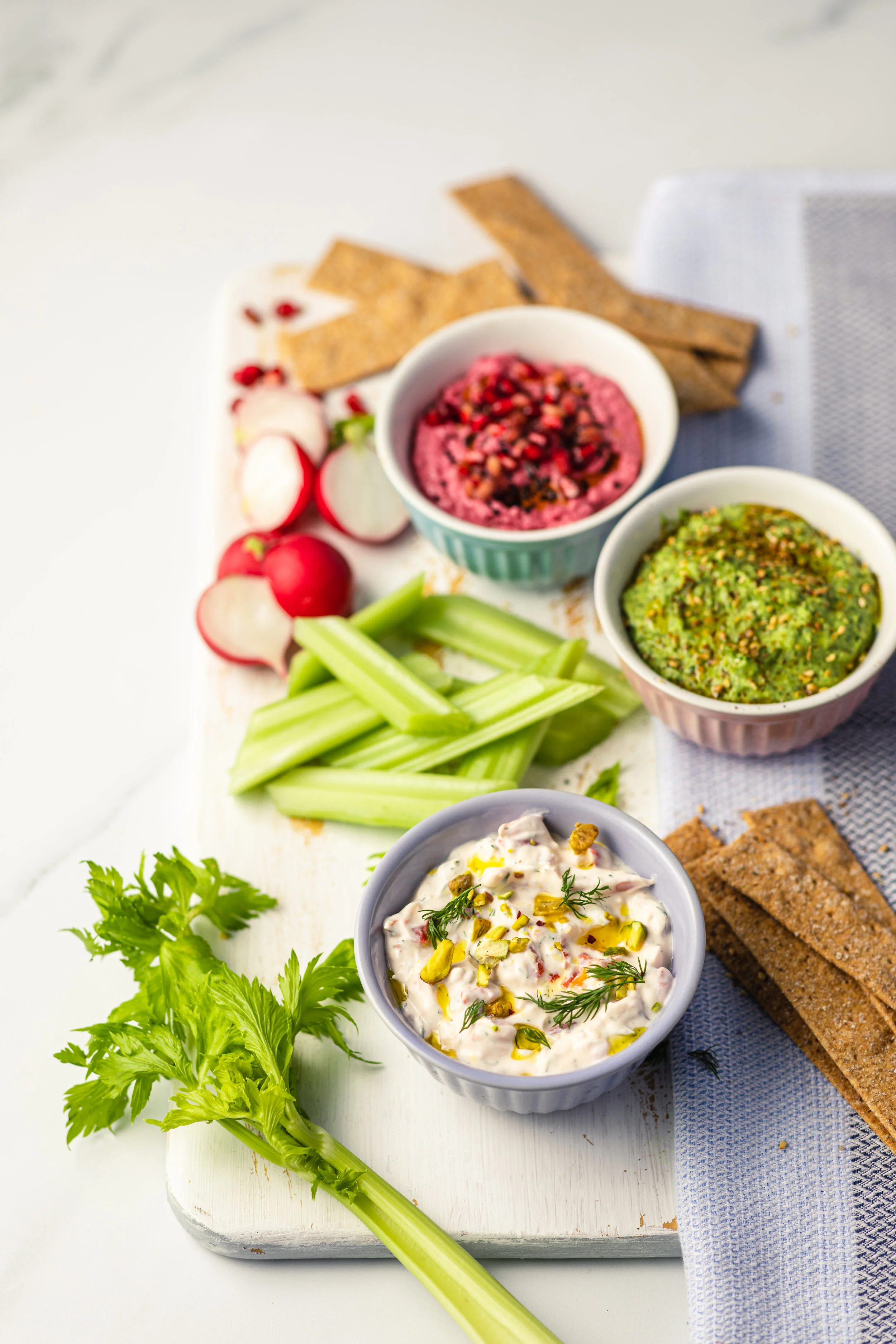 Spring Onion, Celery and Roquefort dip