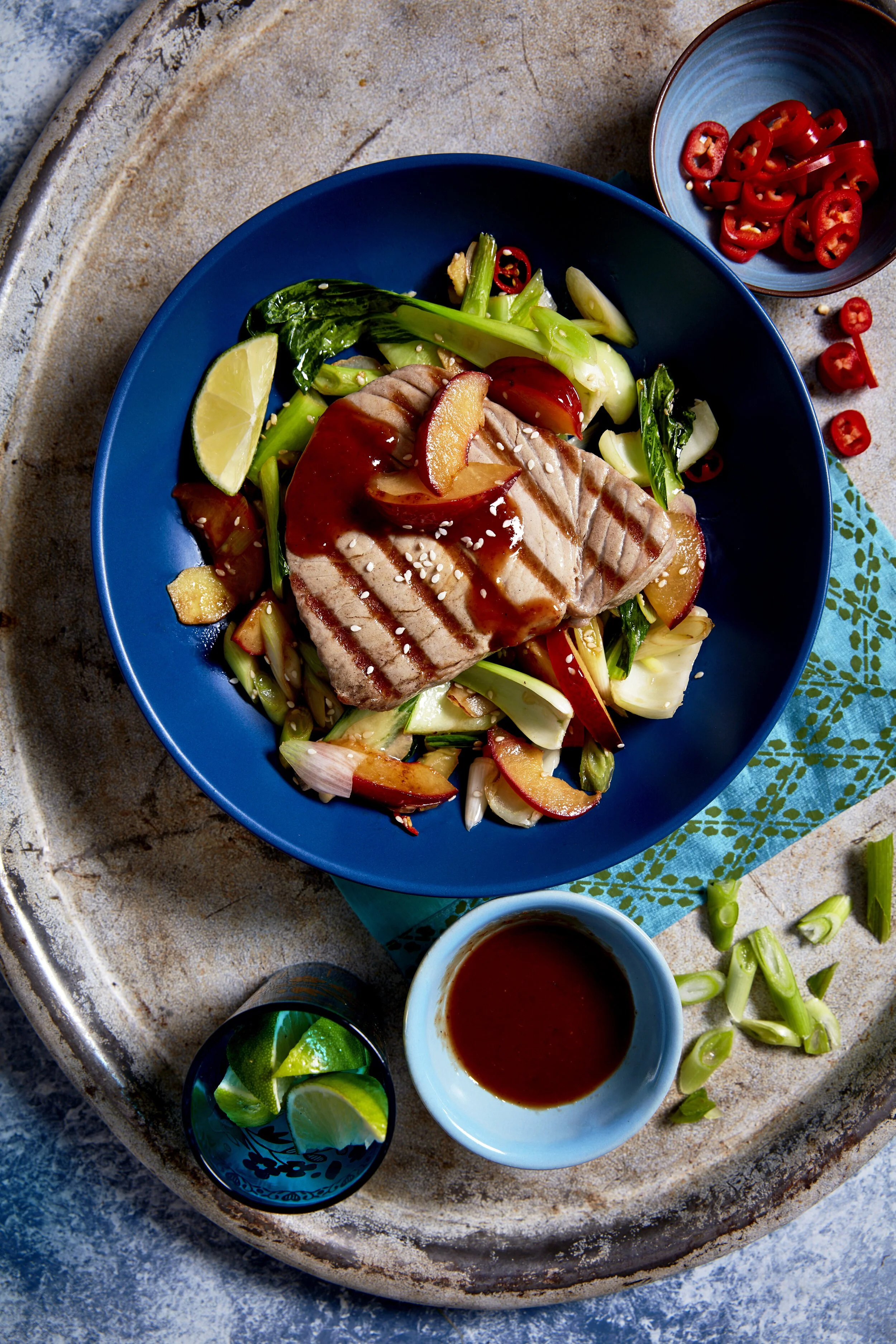 Ginger-Chilli Tuna with Asian Plum Sauce