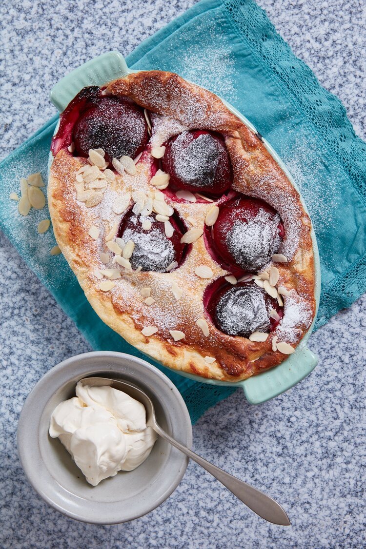 PLUM AND ALMOND PUDDING 