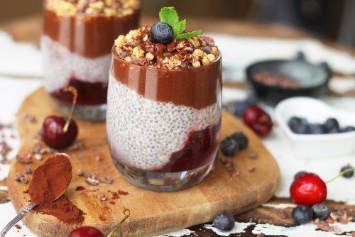 CHOCOLATE CHIA SEED BREAKFAST PUDDING