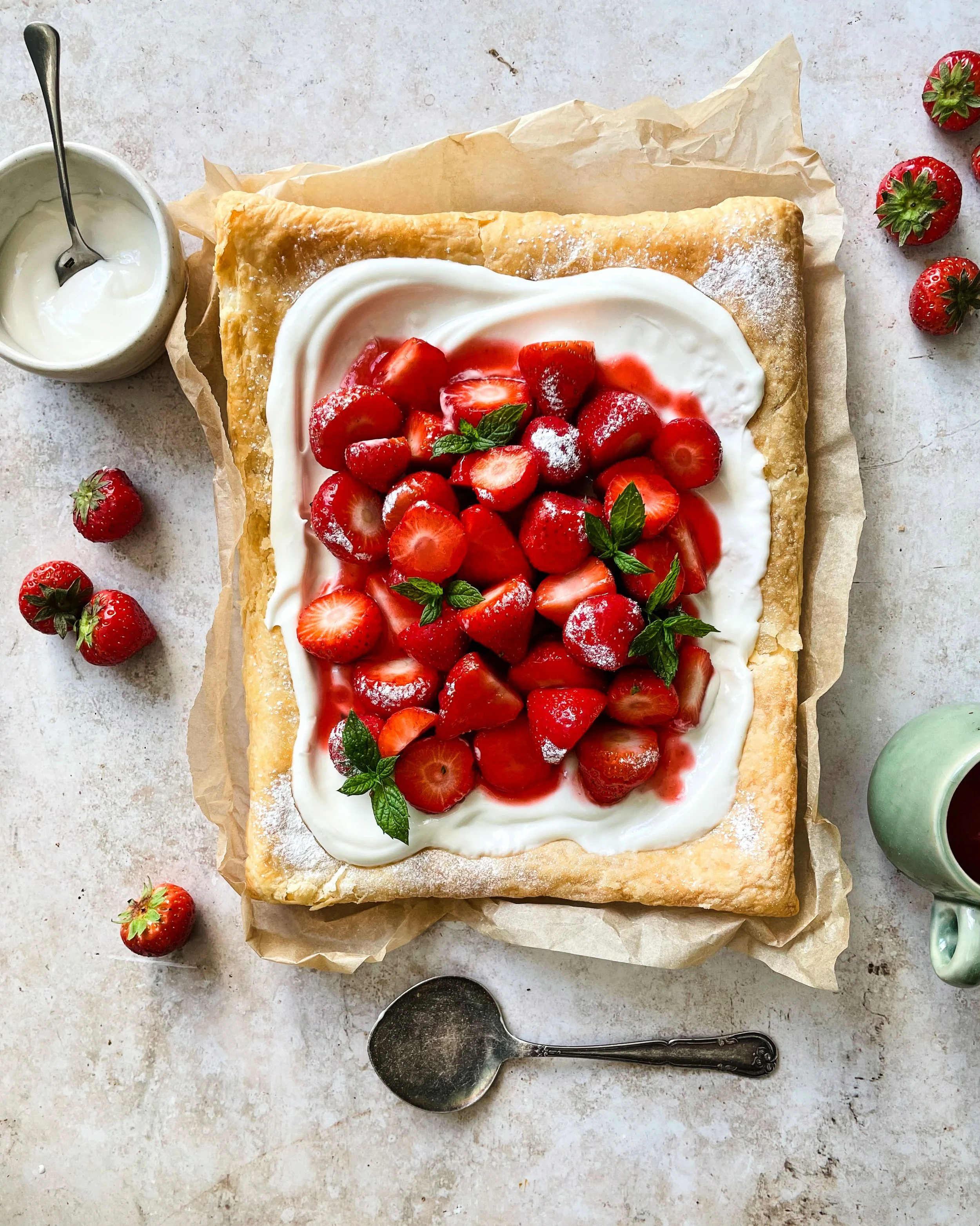 Easy Strawberry Galette with Vegan Whipped Cream