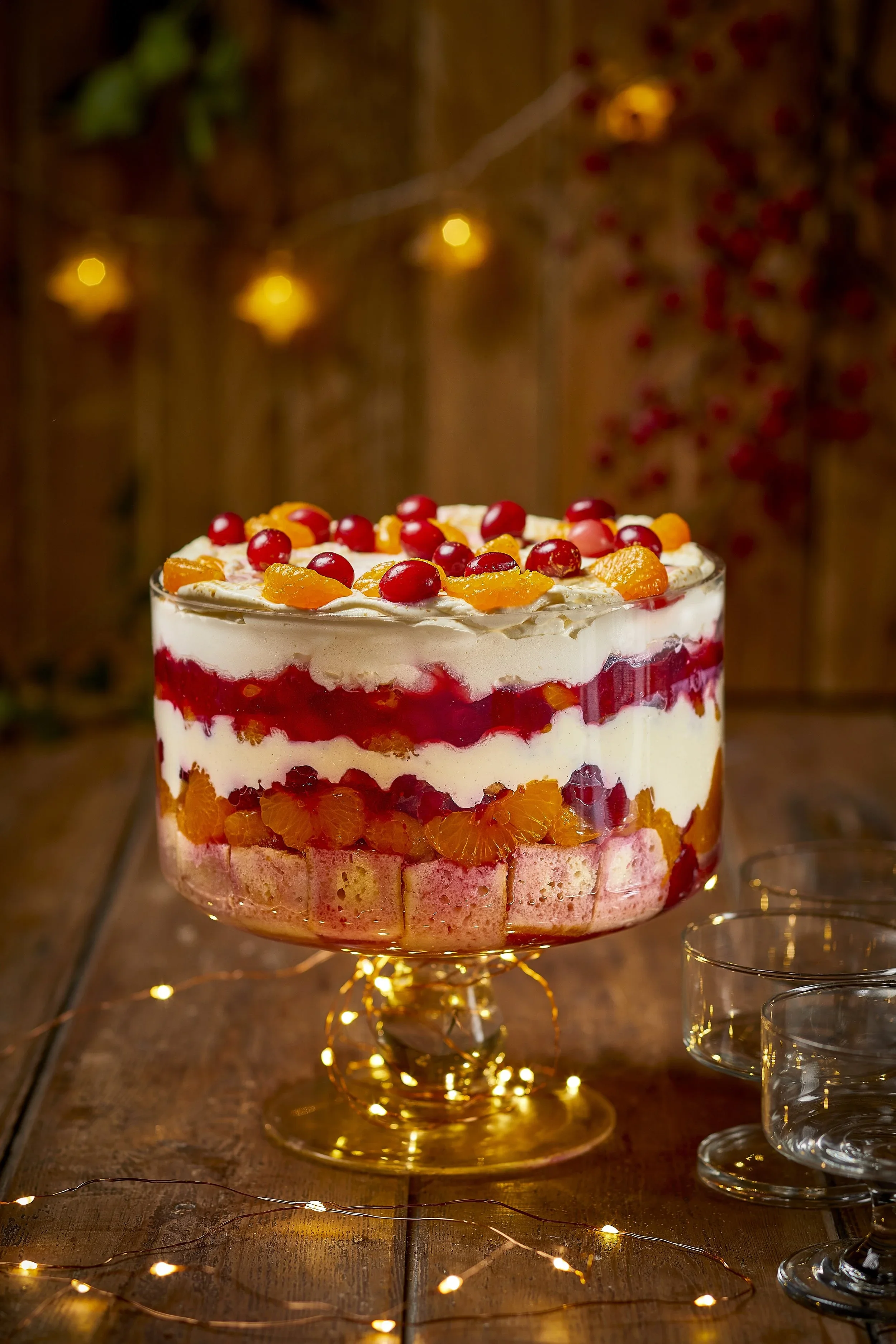 Mandarin and Cranberry Trifle