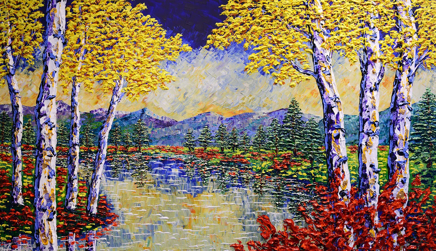 Bright Forest of Colorful Nature 42x72