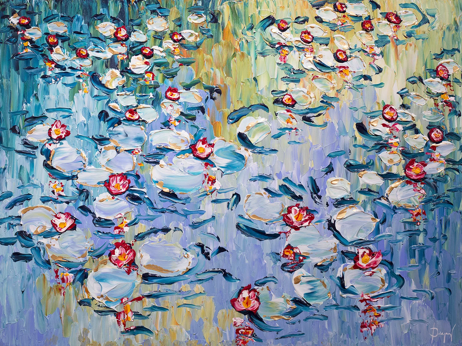 Water lilies of the Bright Season 36x48