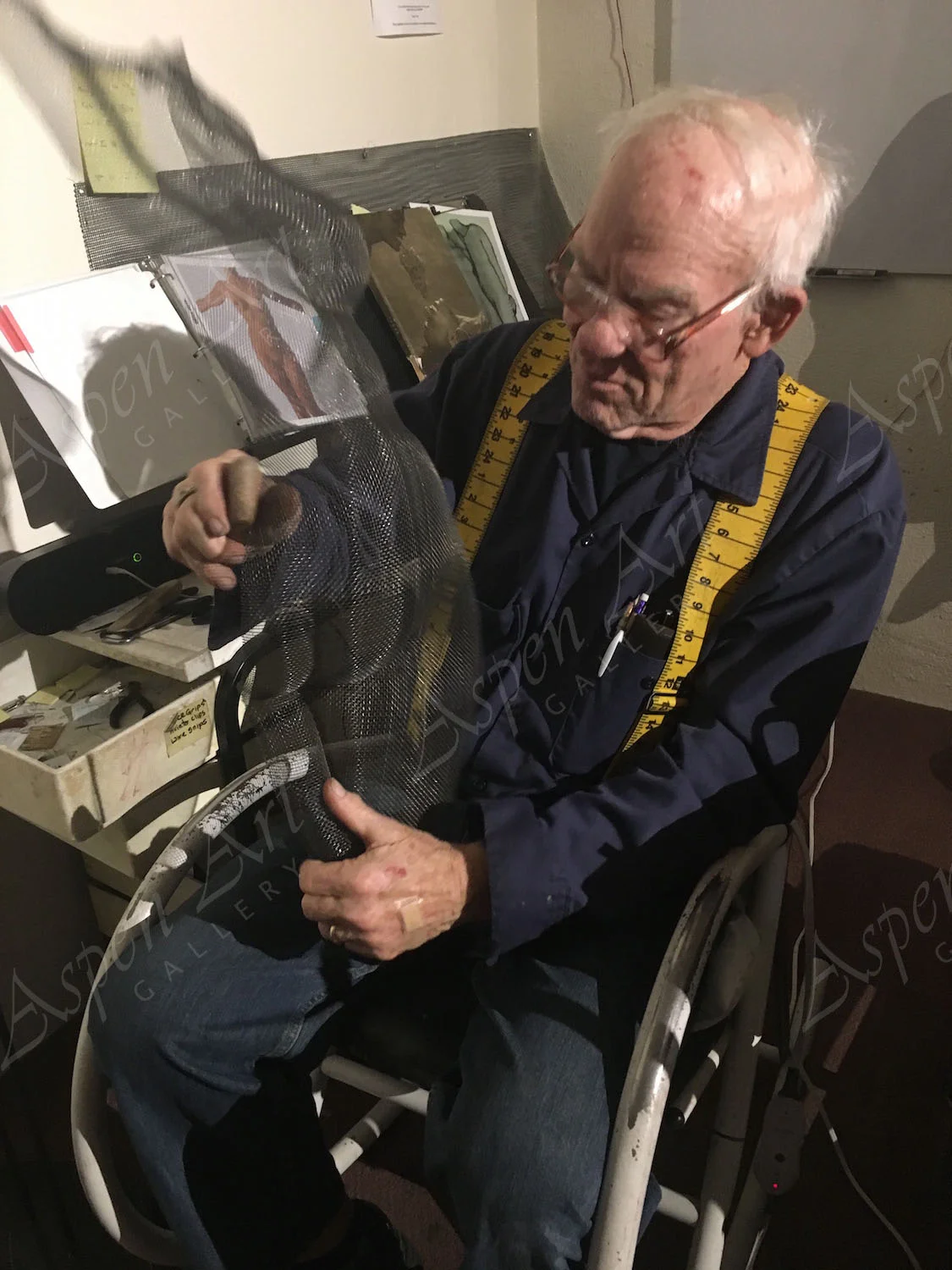 Randy at work... Creating for one of our dear collector.