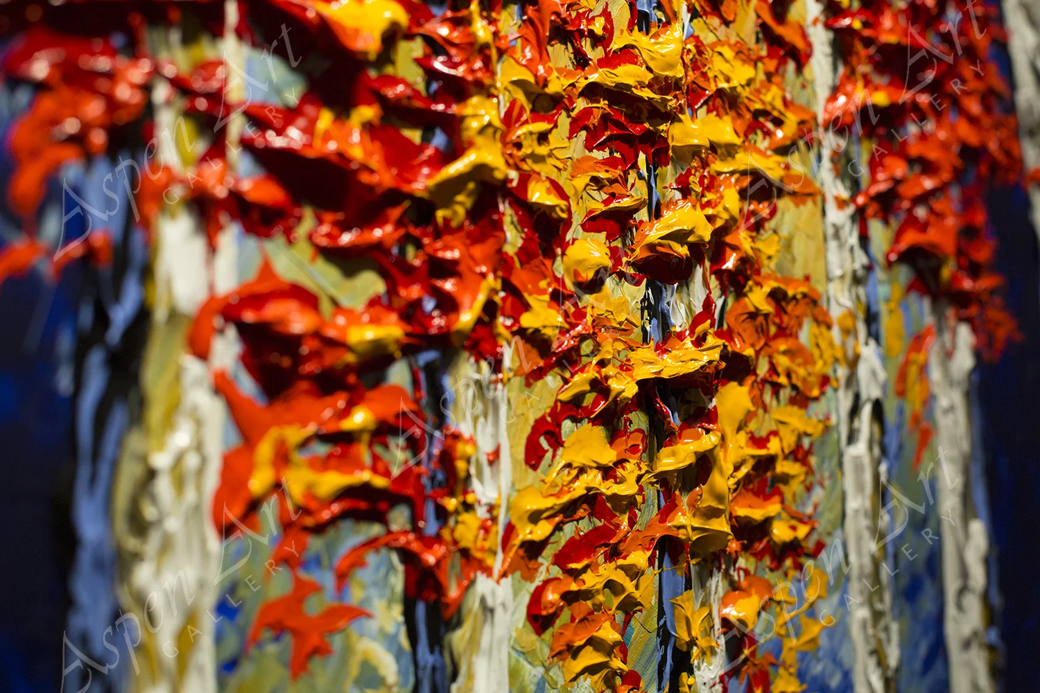 Towering Trees of Bright Autumn 40x30