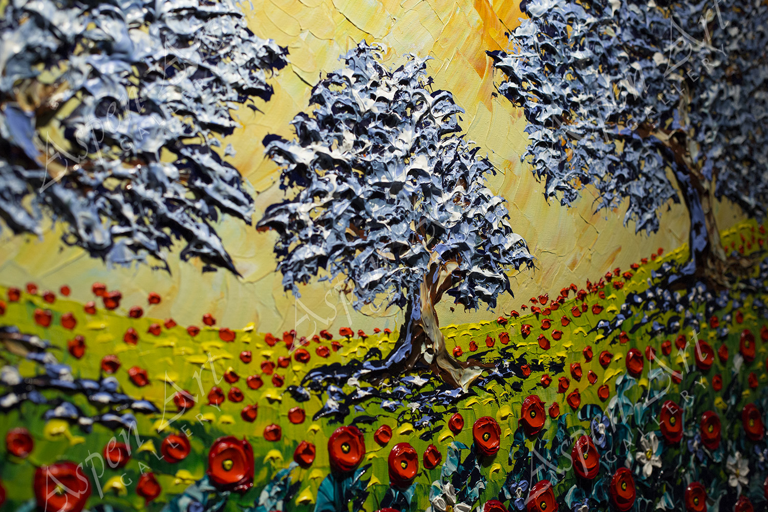 Olive Trees of the Poppy Fields 36X60