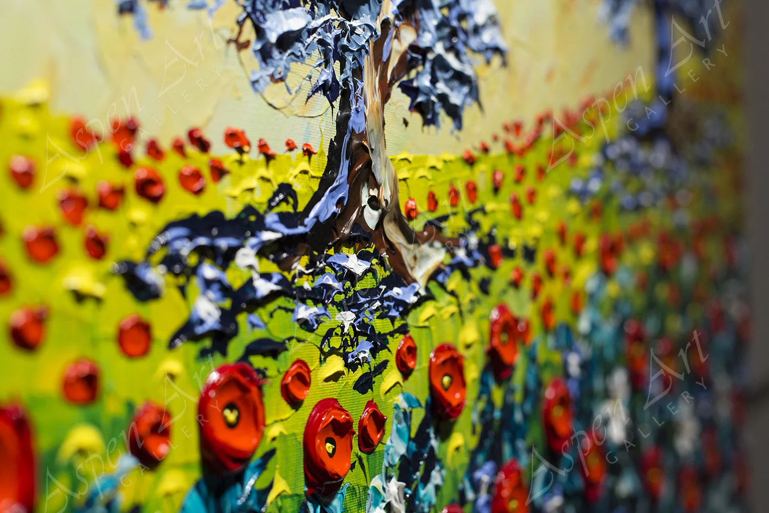 Olive Trees of the Poppy Fields 36X60