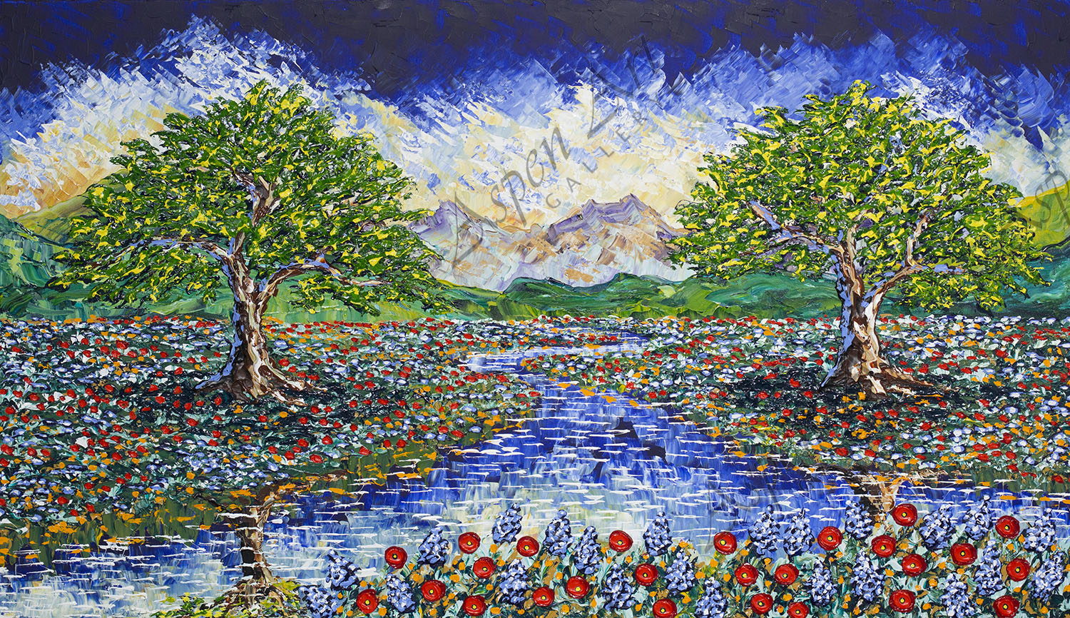 Colorful Stream of Beautiful &nbsp;Nature, 2018, 42x72