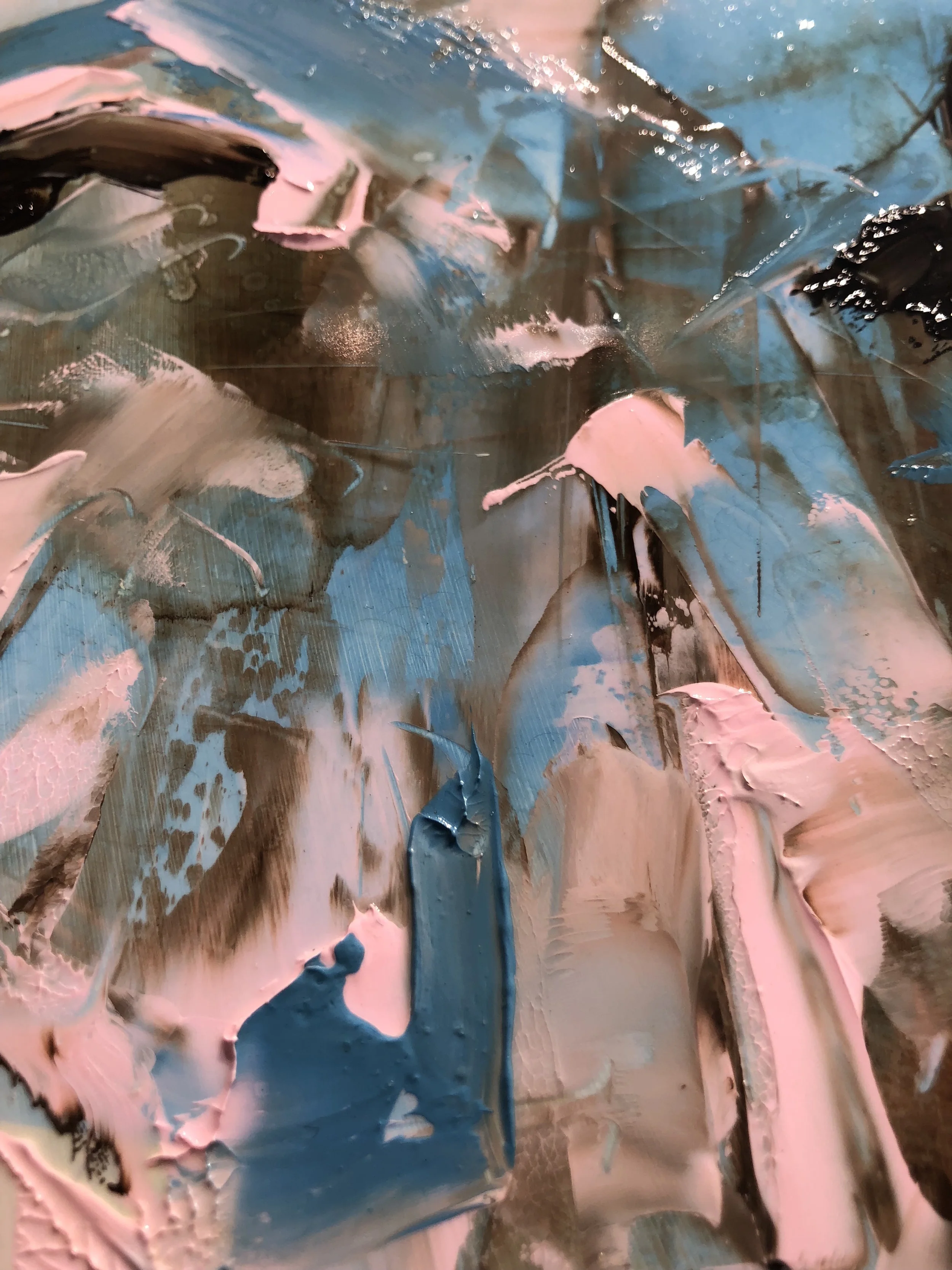 Textures in pink and blue