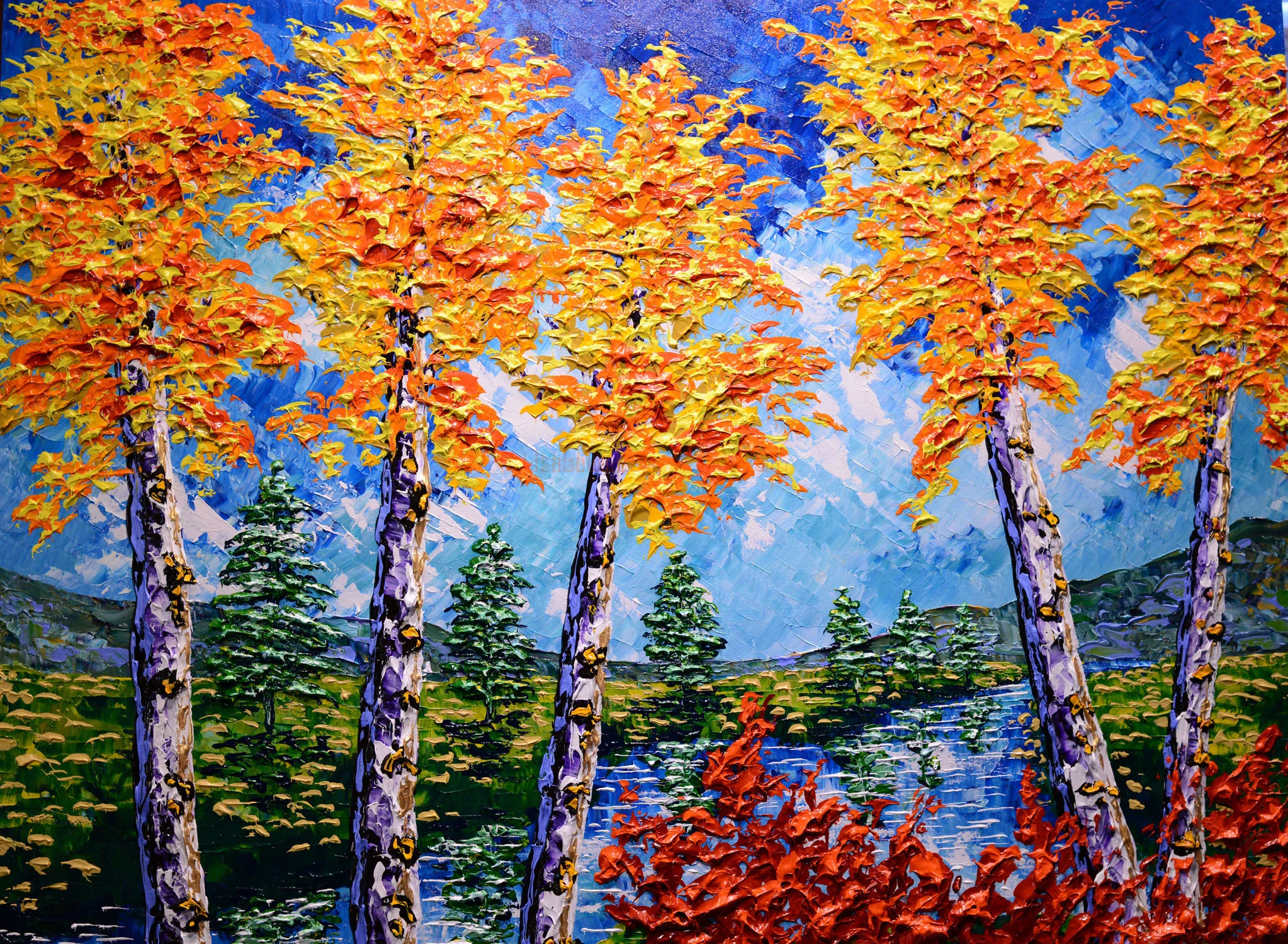 Tall Trees of the Delightful Forest, 2017, 36x48