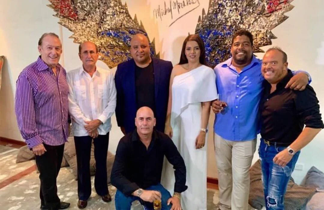 Mirabal with Aspen Art Gallery owner, Damian Guillot on the far right.