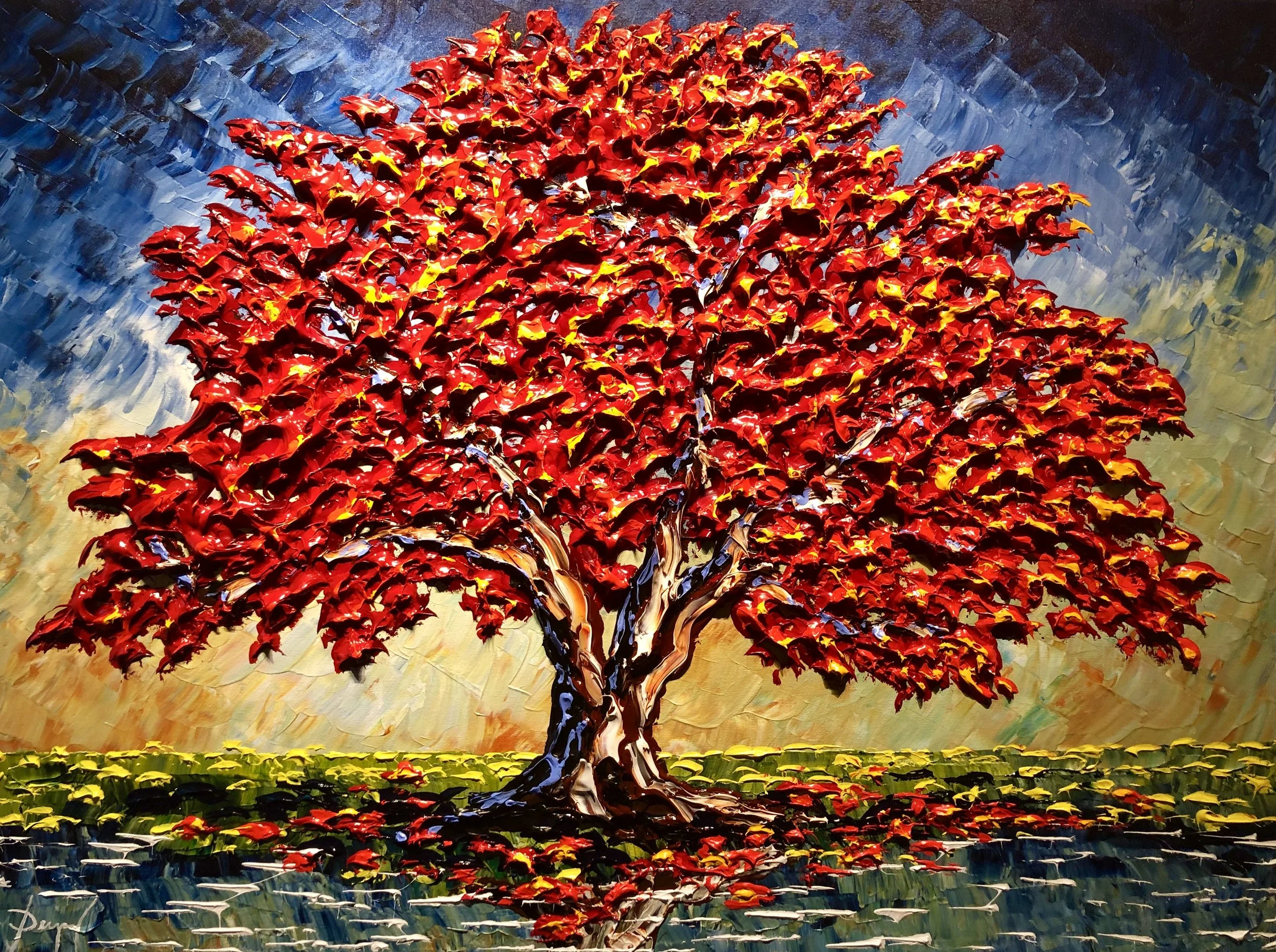 Dupuy "Maple of Glorious Blue Skies" 30x40